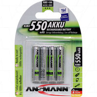 Ansmann 1.2V 550mAh Low Self Discharge NiMH AAA Rechargeable Battery 4 Pack