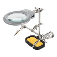 Goobay Soldering Aid with Magnifying Glass - Third Hand