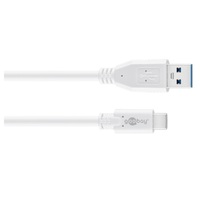 Goobay USB-C to USB A 3.0 cable white  1.0m