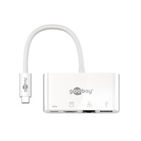 Goobay USB-C Multiport Adapt (HDMI + Ethernet  PD) 3A 60W