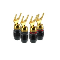 Clicktronic Speaker Lug Plug Y-terminal 4pcs