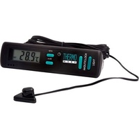 Cabin Crew Black Thermometer Clock with Back Light