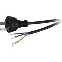 DOSS 7.5A 3 Core 240V AC 3 Pin AU Mains Power Cable Lead to Bare Wire 5m Black