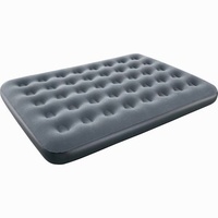 Wanderer Velour Air Bed-Double Non-Return Valve for Easy Inflation 186x134x22 cm