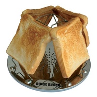 Ridge Ryder Stainless Steel Camp Toaster - 4 Slice Suitable For Most Gas Stoves