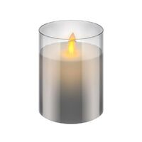 Goobay LED Wax Candles in Glass  7.5 x 10 cm