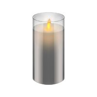 Goobay LED Wax Candle in Glass  7.5 x 15 cm