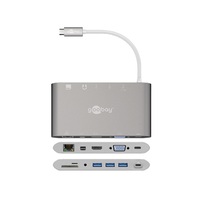 Goobay USB-C? All-in-1 Multiport Adapter  aluminium  silver