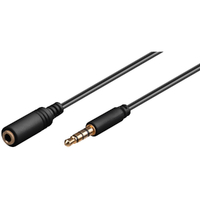 Goobay Headphone AUX Extension Cable  4-pin 3.5mm 3M - black