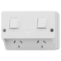 Grid Connect Smart Outdoor Double Powerpoint IP54 White