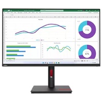 LENOVO ThinkVision T32H-30 31.5'/32' 60Hz QHD Monitor 2K 2560x1440 16:9 4ms IPS Height Adjustable Tilt Pivot Swivel HDMI DP USB-C RJ45 90W PD VESA 3y