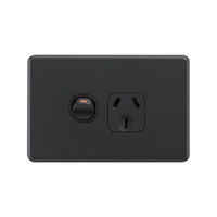 DETA 6461MBK S-line Single Power Point-Black Matte