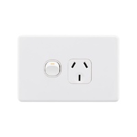 DETA 6461MWH S-Line Matte White Single Power Point