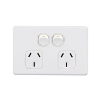 DETA 6462MWH S-Line 4.3mm Rated at 10 Amps Double Power Point-White Matte