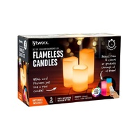 Lytworx 64857 Colour Changing LED Flameless Candle Set with Remote