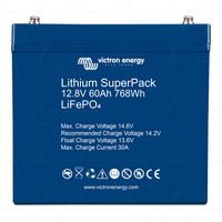 Victron Energy BAT512060705 LiFePO4 SuperPack 12V 60Ah Battery/ Integrated BMS