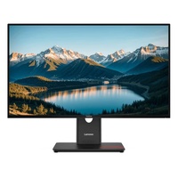 LENOVO ThinkVision T27Q-40 27' QHD Monitor IPS 2560x1440 16:9 Height Adjustable Tilt Swivel pivot Anti-GlarE DP HDMI USB-C Hub VESA Black 3YR