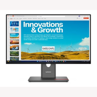 LENOVO ThinkVision P24qd-40 23.8'/24' QHD IPS Monitor 2K 2560x1440 16:9 Height Adjustable Tilt Swivel Pivot HDMI USB-C DP1.4 4xUSB3.2 Hub LAN 3yr