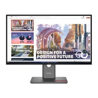 LENOVO ThinkVision P27QD-40 27' QHD Monitor IPS 2560x1440 16:9 Height Adjustable Tilt Swivel Pivot Daisy Chain 140W PD DP HDMI USB-C Hub LAN VESA