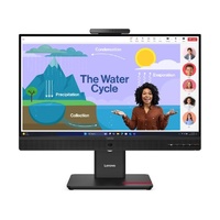 LENOVO ThinkVision T24D-4V 23.8'/24' FHD IPS Monitor 1920x1080 16:9 Height Adjustable Tilt Swivel Pivot DP HDMI USB-C hub LAN Hub Webcam Speaker