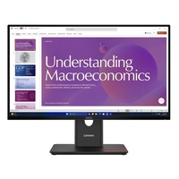 LENOVO ThinkVision T24D-40 23.8'/24' 120Hz FHD IPS Monitor USB-C Dock 100W DP Height Adjust Tilt Swivel Pivot HDMI DP LAN 4xUSB VESA ~62cdgar6au