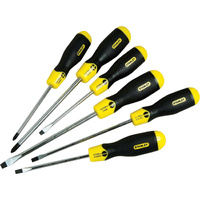 Stanley Cushion Soft Grip Handle Philips & Flat Magnetic Tips 6 Screwdriver Set 