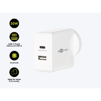 Goobay Wall Charger ANZ 30W USB-C PD + 2.4A - White