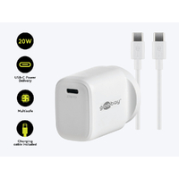 Goobay Wall Charger ANZ 20W USB-C PD + USB-C to USB-C - W