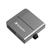 Verbatim USB 3.2 Gen 1 All- in-1 Card Reader  SD, SDHC, SDXC, microSD, microSDHC, microSDXC, CF-1, Memory Stick, MS-Pro Duo, xD, and M2.