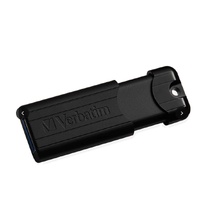 Verbatim Pinstripe USB 3.2 Gen 1 Drive 256GB Black (Microban)