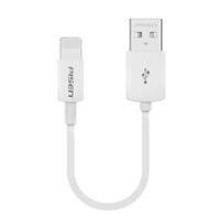 Pisen Mr White Lightning to USB-A Cable (20CM) White - Support Both Fast Charging & Data Cable,Stretch-Resistant, iPhone/iPad/MacBook,2 Years Warranty