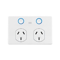 Gloss Grid Connect Smart Double Touch Power Point White Outlet