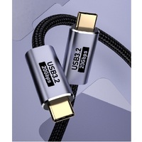 Pisen Braided USB-C to USB-C (3.2 Gen2) Charge & Video (8K@64HZ) Cable (1M) Black,100W PD,5A,20Gbps,Laptop,Phones , iPad, Tablet & Other USB-C Device