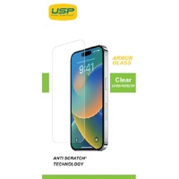 USP Apple iPhone 17 Pro / iPhone 17 / iPhone 16 Pro (6.3') Armor Glass Full Cover Tempered Glass Screen Protector - 9H Hardness,5 Years Warranty