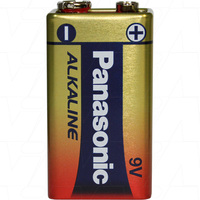Panasonic 6LR61T/1SK-10X Industrial Grade 9V size Alkaline Battery 10PK