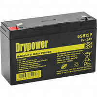 Drypower 6V 12Ah Sealed Lead Acid Battery