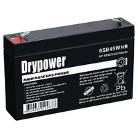 Drypower 6SB45WHR 6V 45W/Cell 10min SLA High Rate Battery for Standby and UPS