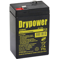 Drypower 6SB5C 6V 5Ah Sealed Lead Acid Battery Main Power Cyclic Use