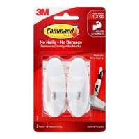 Command 17068 Medium Wire Hooks 2-Pack - Box of 4