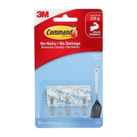 Command 17067CLR Small Clear Utensil Hooks 3-Pack - Box of 6