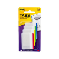 Post-It Filing Tabs Primary Colours 50 x 38mm 24-Pack - Box of 6