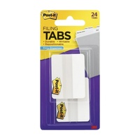 Post-It Filing Tabs White 50 x 38mm 24-Pack - Box of 6