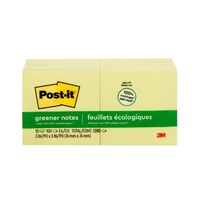 Post-It Greener Notes Canary Yellow 76 x 76mm 24-Pack