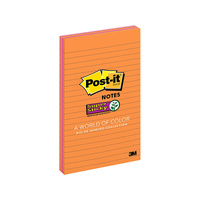 Post-It Lined Super Sticky Notes Rio De Janeiro 127 x 203mm 4-Pack