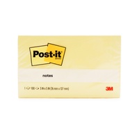Post-It Notes Canary Yellow 73 x 123mm 12-Pack