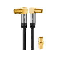 Goobay Antenna Cable (135 dB) (M/F) w/Adapter 2M - black