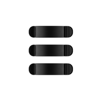 Goobay Cable Management Clip 3 Slots SET 3-pcs  black