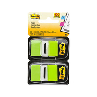 Post-It Flags Bright Green 25 x 43mm 2-Pack - Box of 6