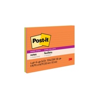 Post-It Lined Super Sticky Notes Rio De Janeiro 203 x 152mm 4-Pack