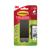Command 17206BLK Large Black Picture Hanging Strips 4-Pack - Box of 6